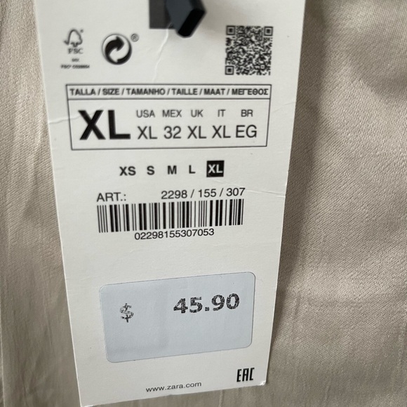 ZARA Ruched Mini Dress Soft Gold Tan | 2298/155 size XLarge Short Tie Neck - Picture 8 of 15